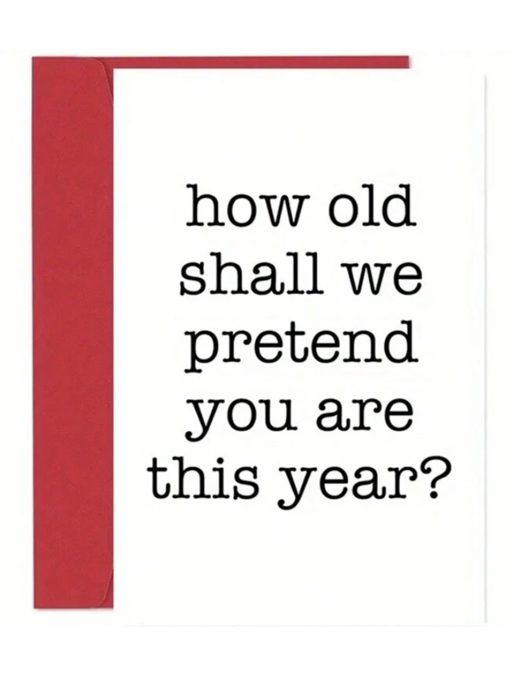 Funny Birthday Card with Red Envelope